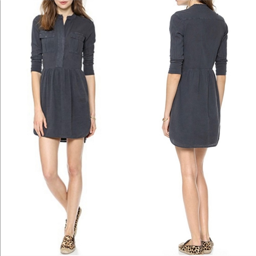 James Perse Charcoal Tomboy Cotton Dress